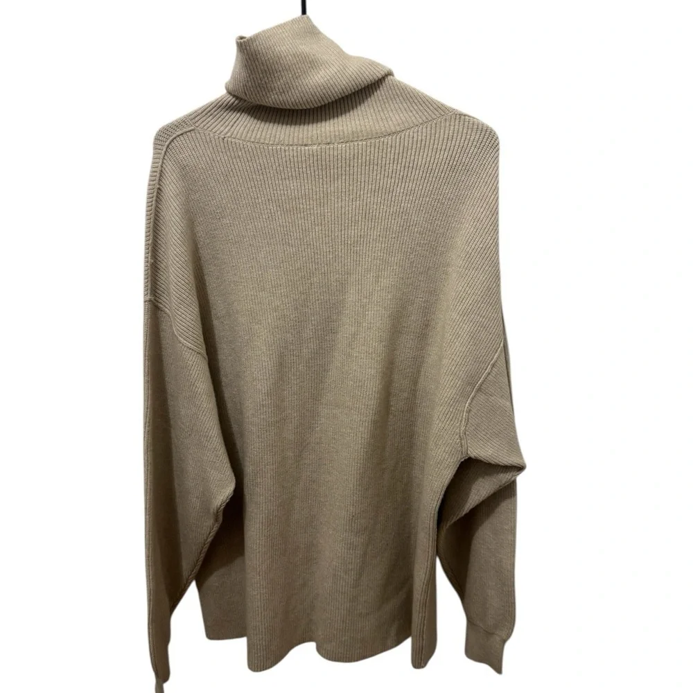 Free People Oversized Cowl Neck Cream Sweater Size Small